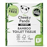 The Cheeky Panda Toilettenpapier, 100 Prozent Bambus, weich, hautfreundlich, Super Saugfähig, keine...