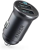 Anker 320 Car Charger (24W II) Ladegerät, Mini Autoladegerät, 4.8A Duales USB mit blauem...