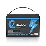 Lifepo4 100Ah 12V Lithium Batterie mit Deep Cycle 12.8v 100Ah Wiederaufladbar Batterie mit BMS...